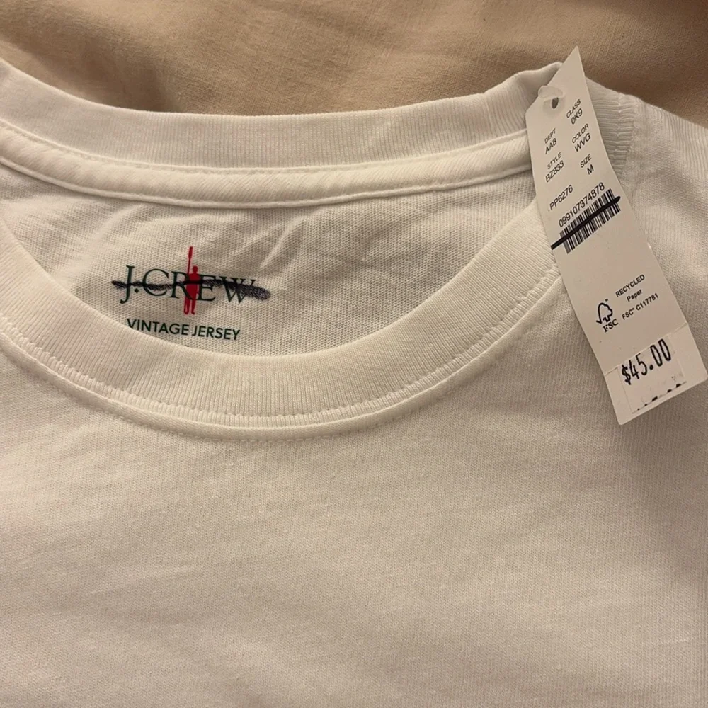 J.Crew Volleyball vintage-wash cotton graphic T-shirt Medium White - Picture 5 of 6